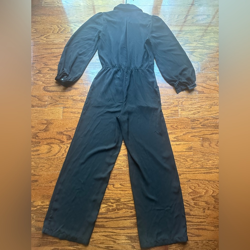 Max Studio Classic Black Long Sleeve Jumpsuit Size S - Picture 5 of 6